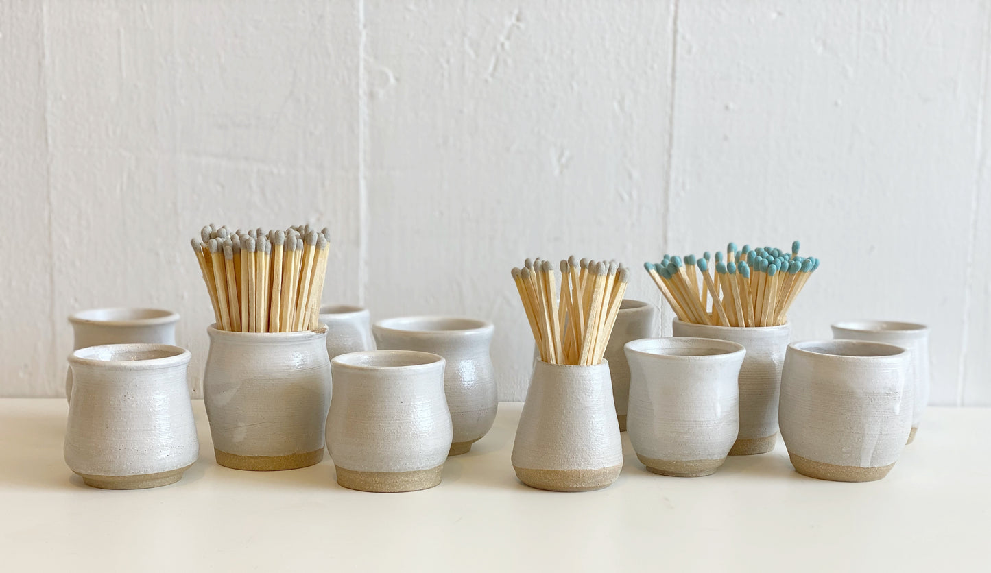 Stoneware Match or Toothpick Holder