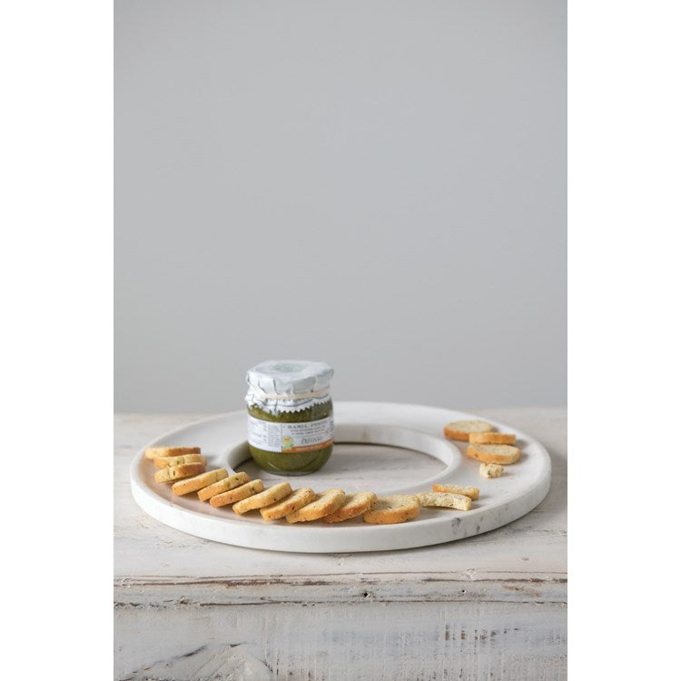 Round Marble Circle Cracker/Cheese Tray