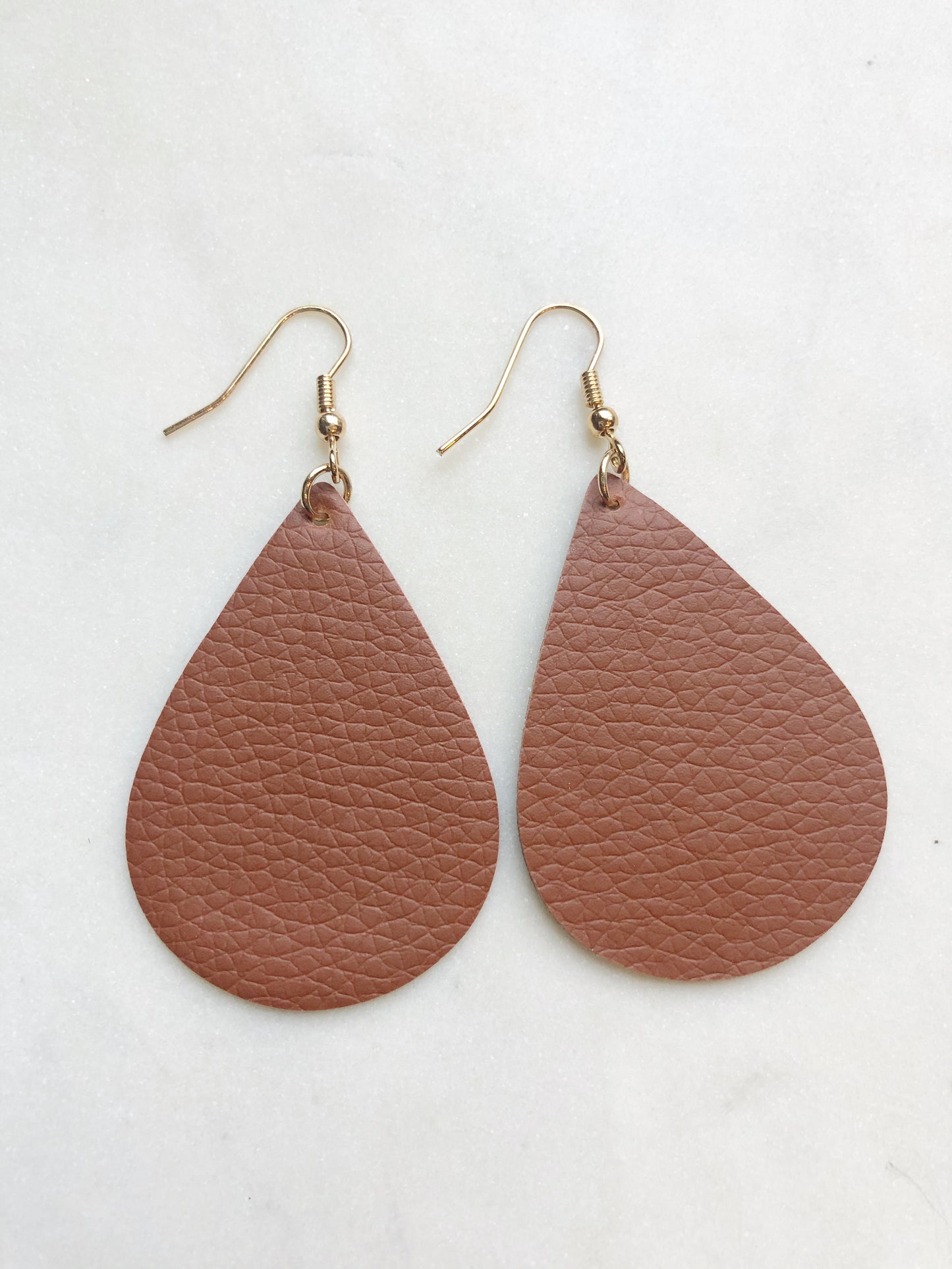 Brown Leather Earrings