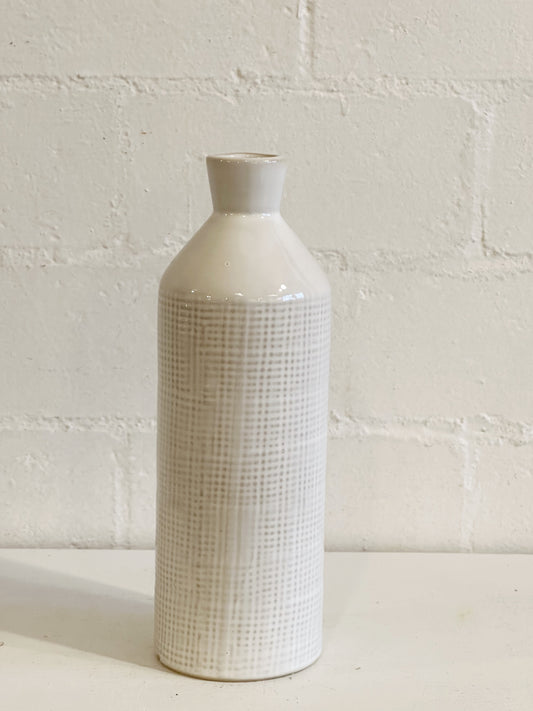 WHITE CERAMIC VASE