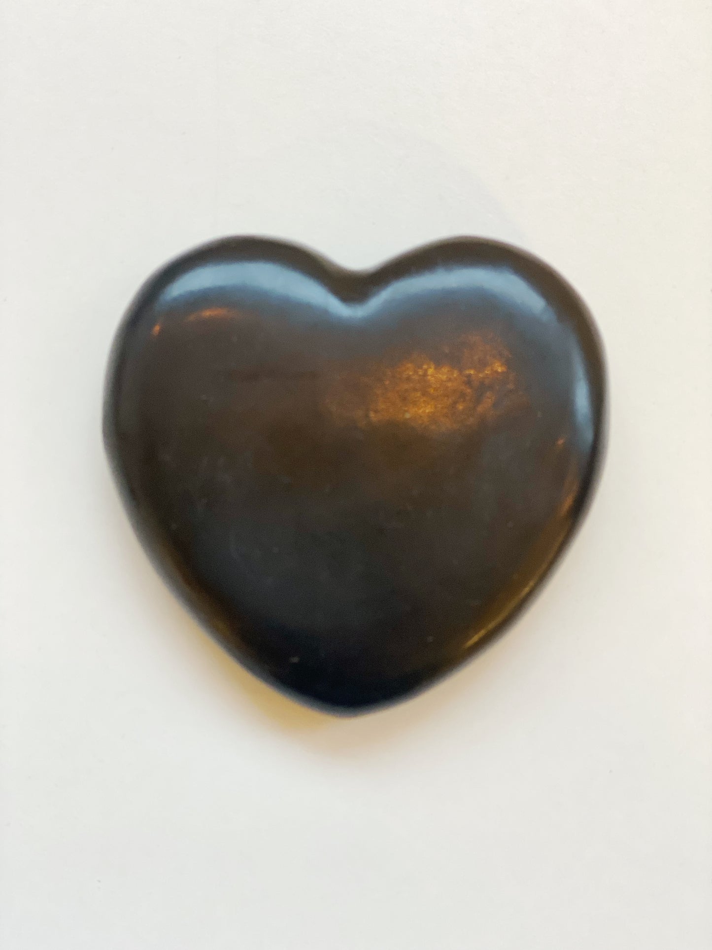 Black stone heart