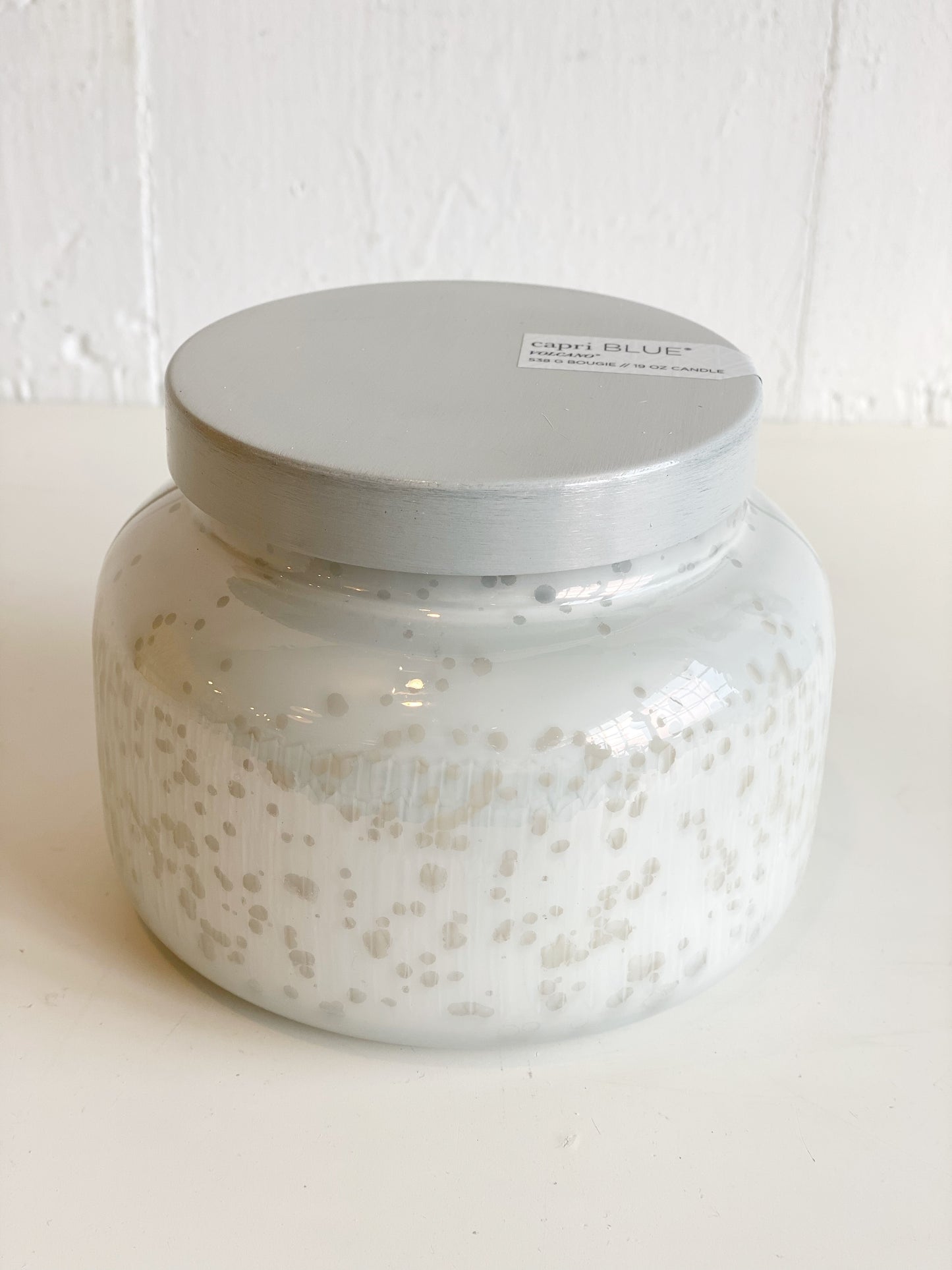 Volcano Scented White Mercury Etched Signature Jar Candle