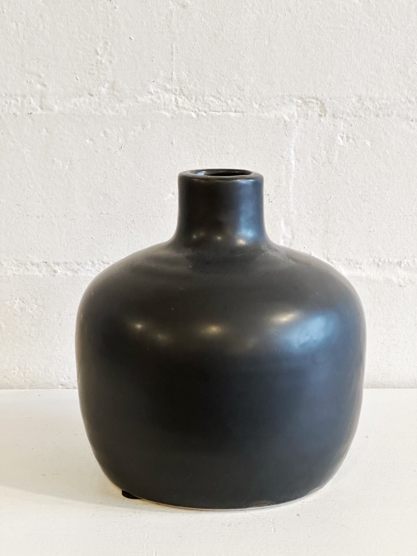 Large Black Matte Vase