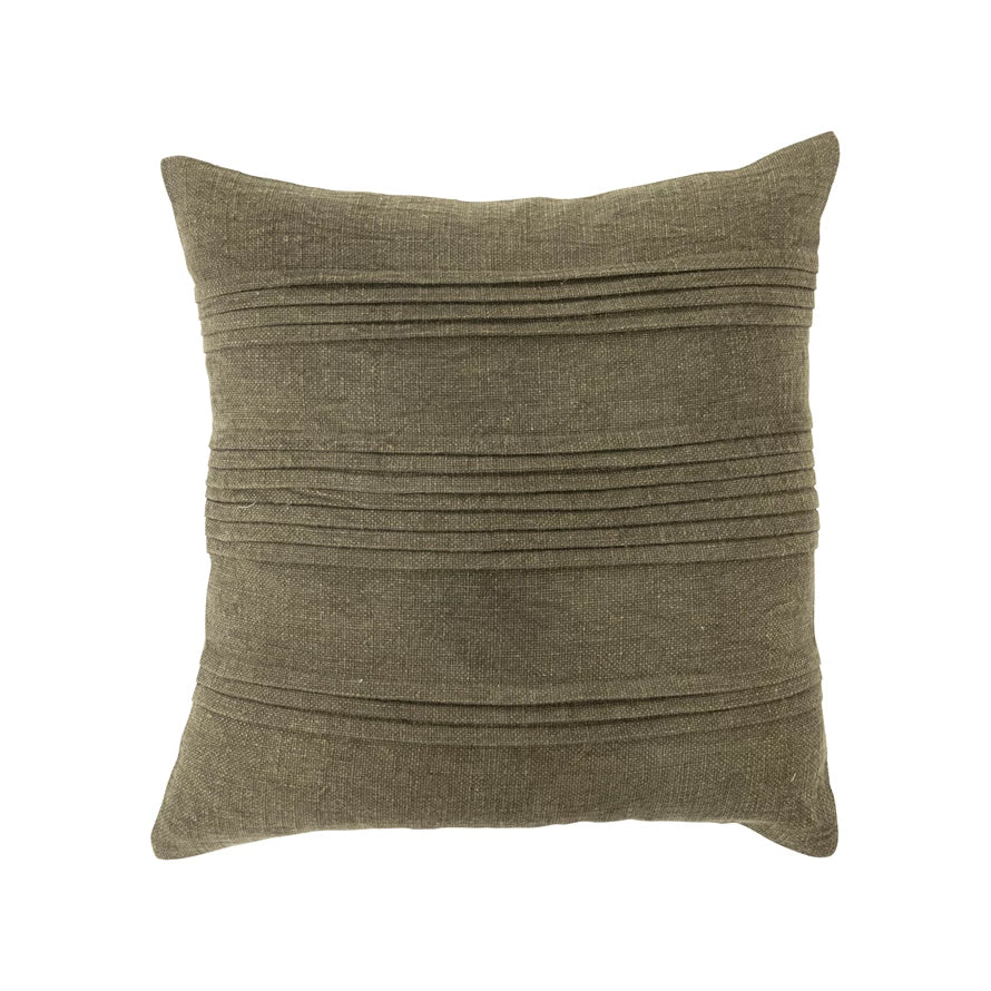 Woven Cotton Pleated Pillow