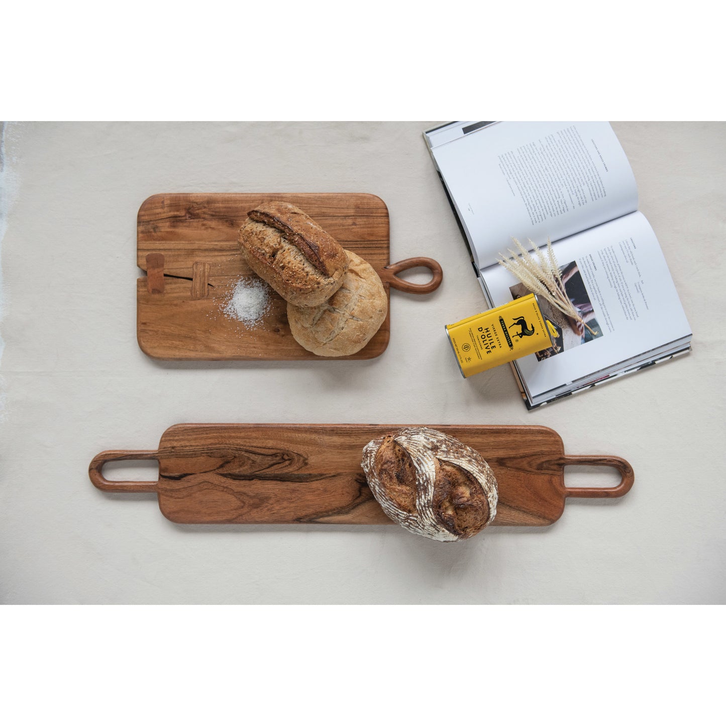 Acacia Wood Cutting Board with Handles
