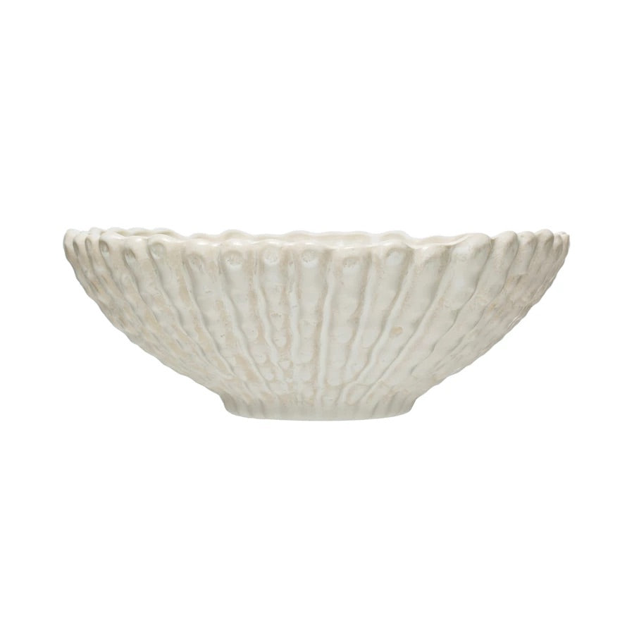 Stoneware Fluted Bowl