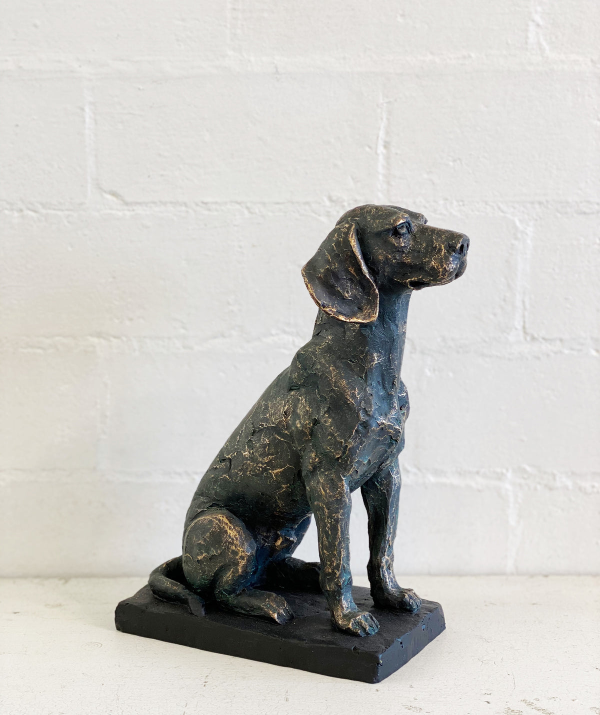 Patina Dog Statue