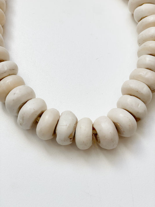 White Bone Decor Beads