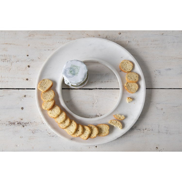 Round Marble Circle Cracker/Cheese Tray