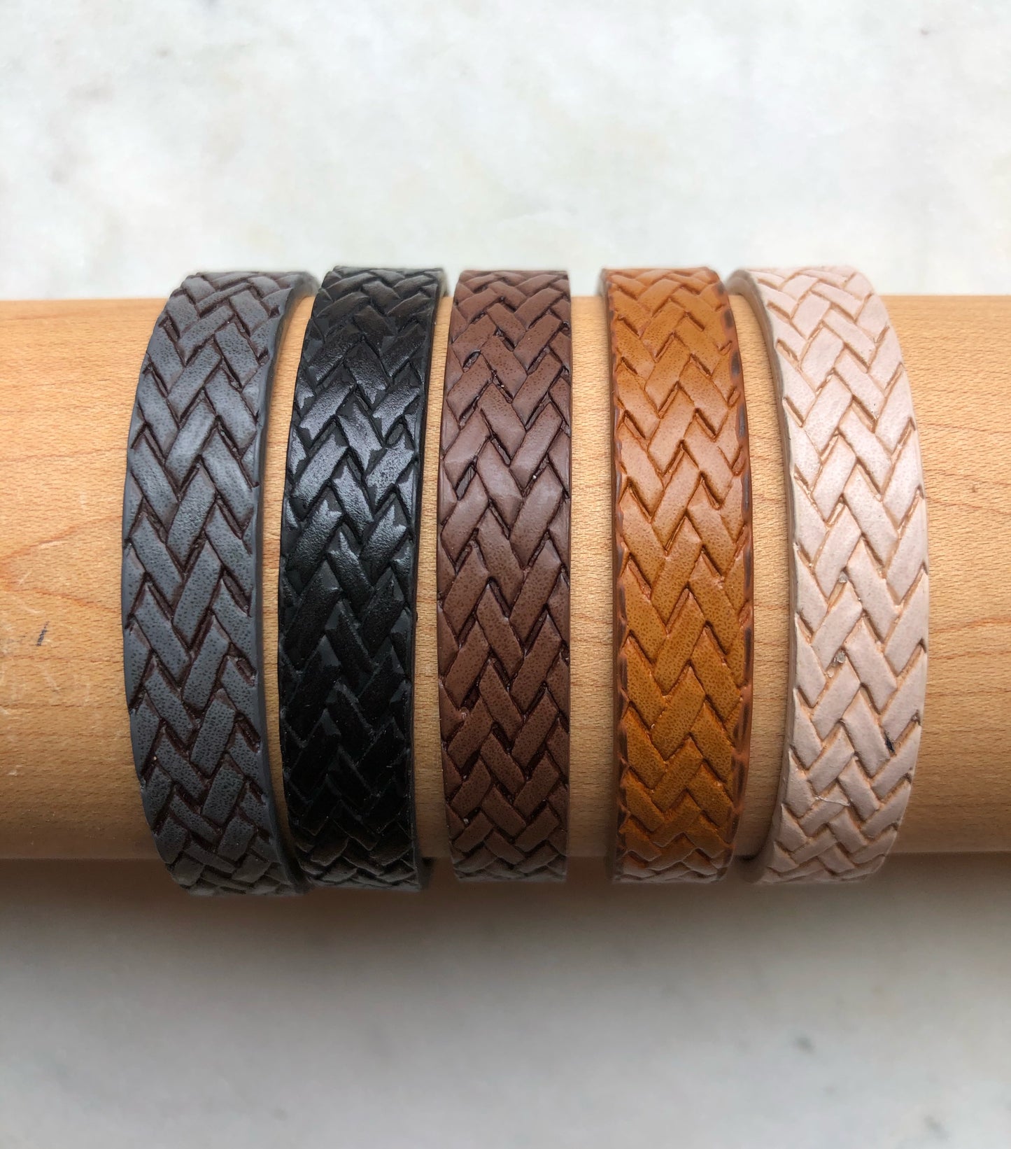 Leather Basketweave Bracelet