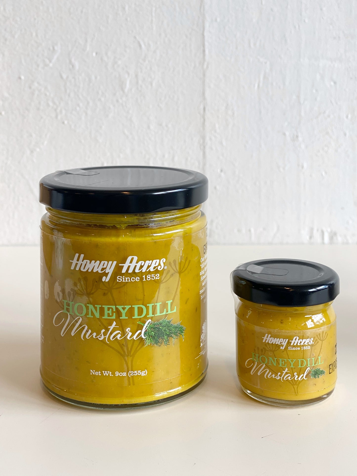 Honey Acres Mustard Glass Jar