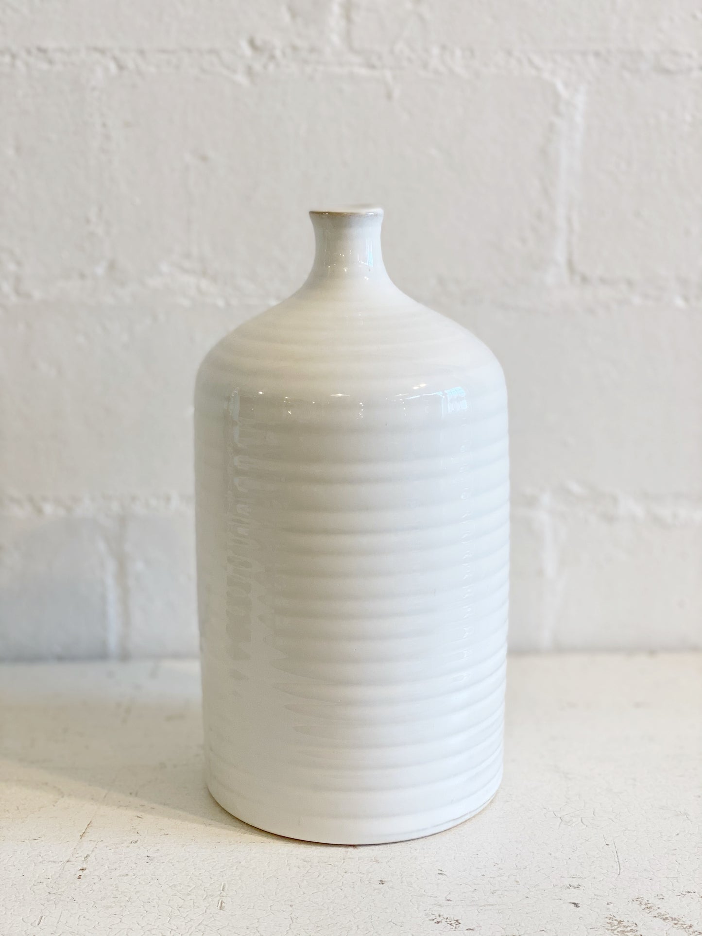 White Ceramic Lined Vase