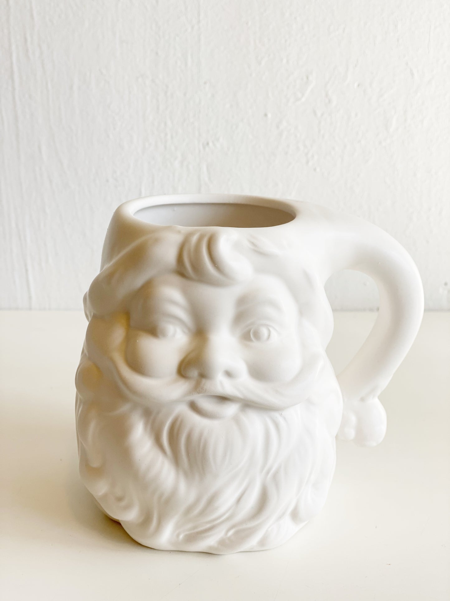 White Santa Mug