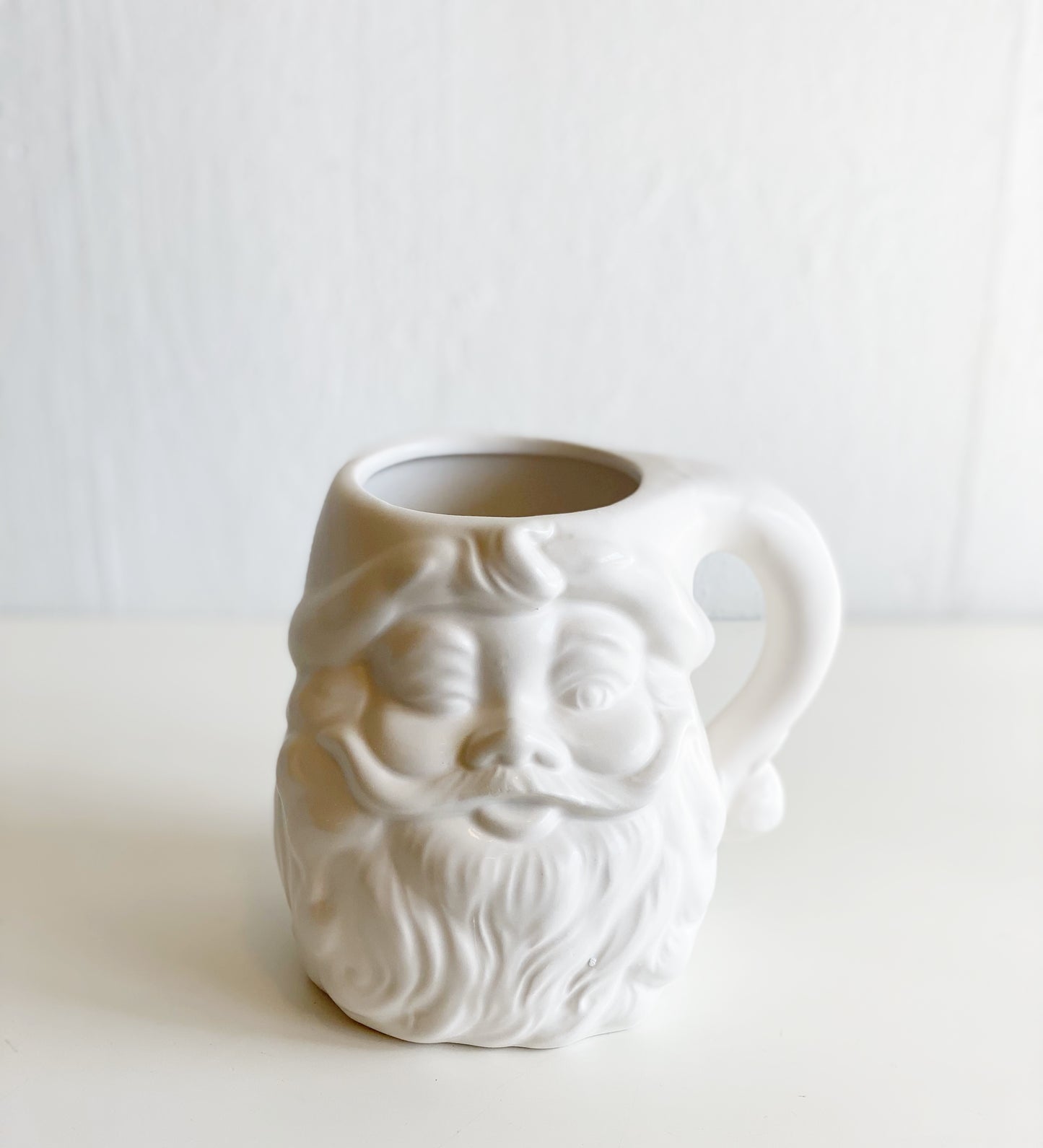 White Santa Mug