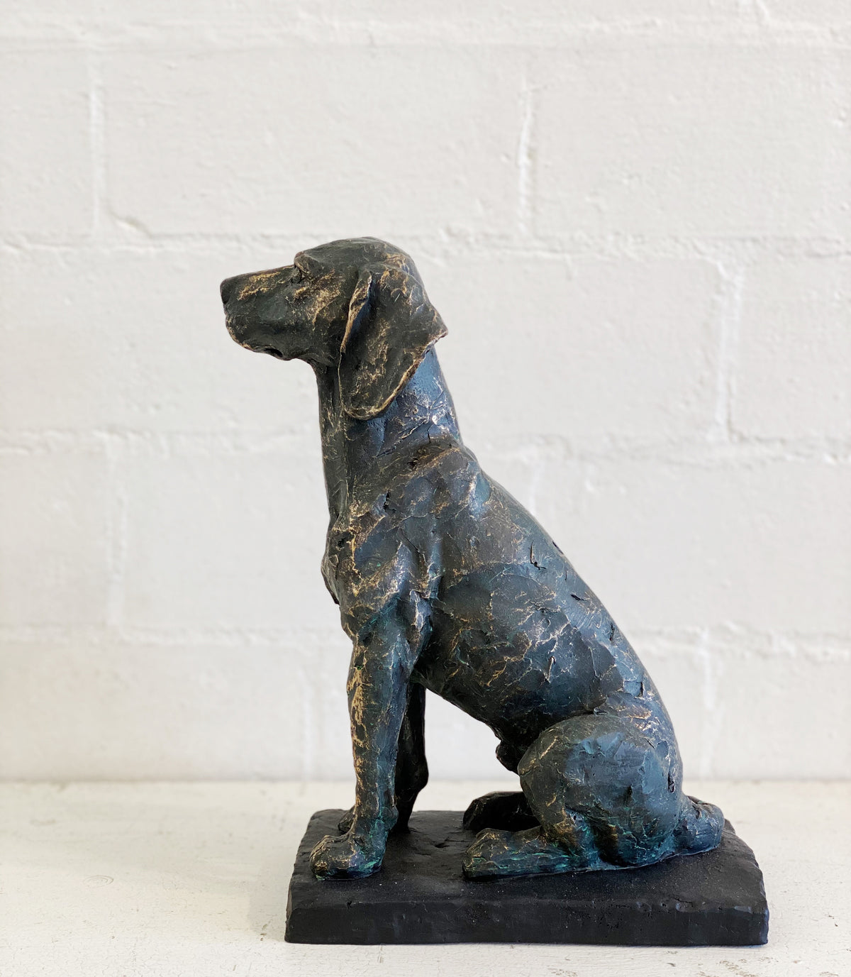 Patina Dog Statue