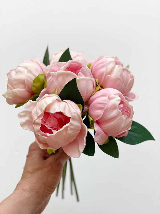 Pink Real Touch Peony Bunch