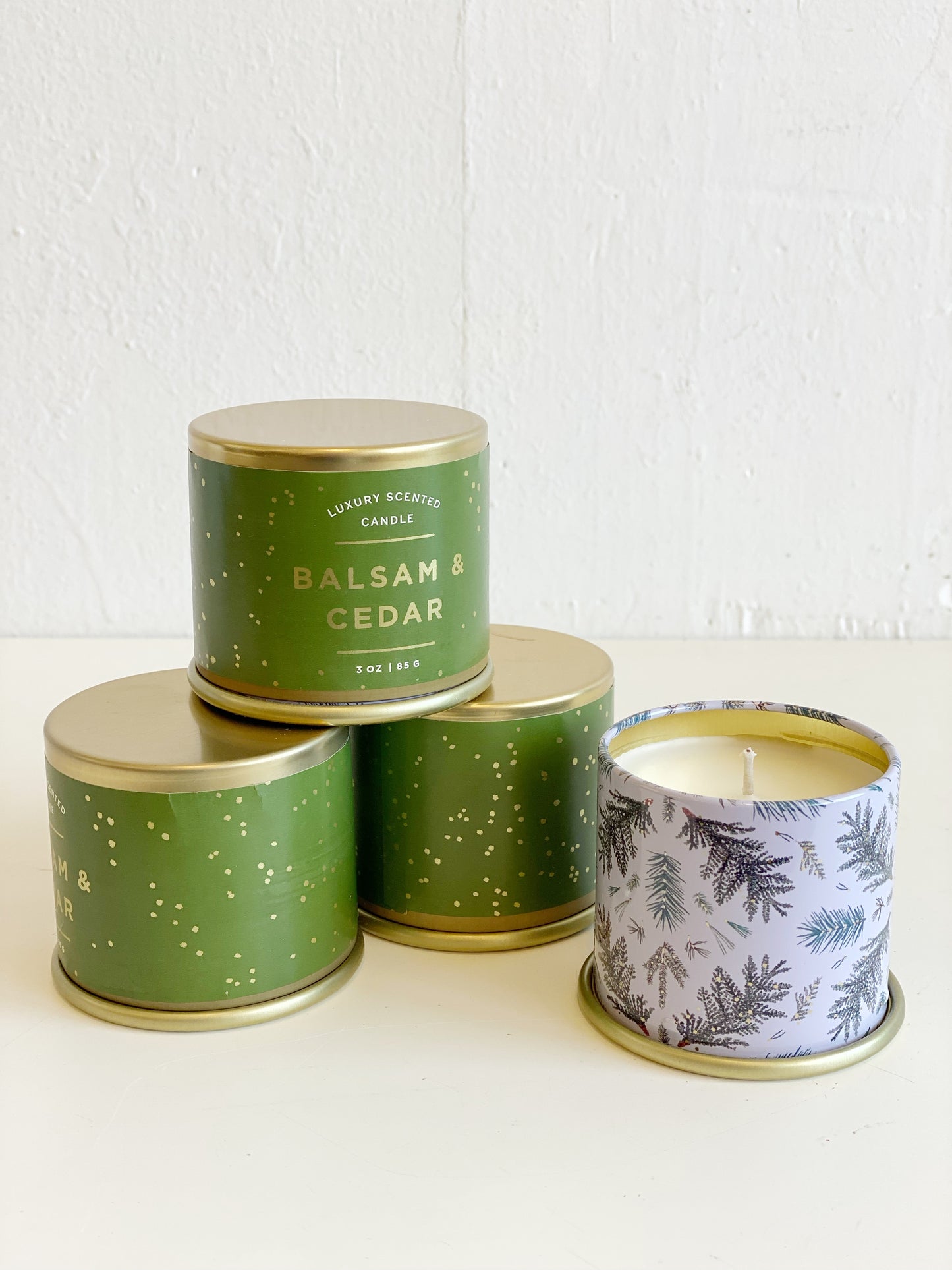 Balsam & Cedar Scented Tin Candle