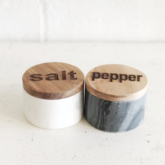 Salt and Pepper Marble Jars