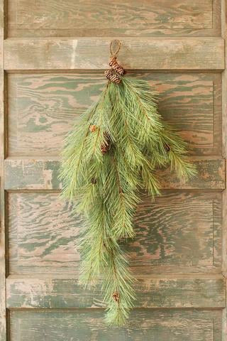 Northern Soft Pine Tear Drop with Cones | 36"