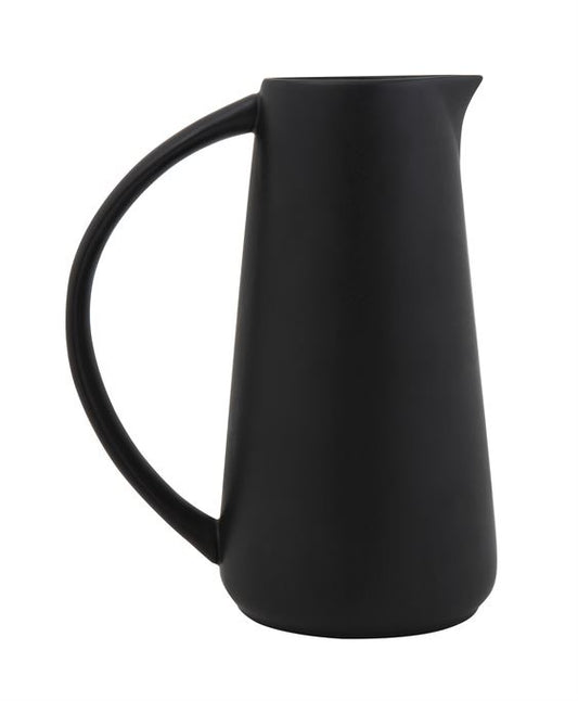 Stoneware Pitcher, Matte Black