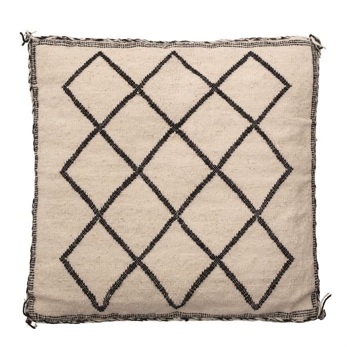 Woven Wool & Cotton Blend Pillow