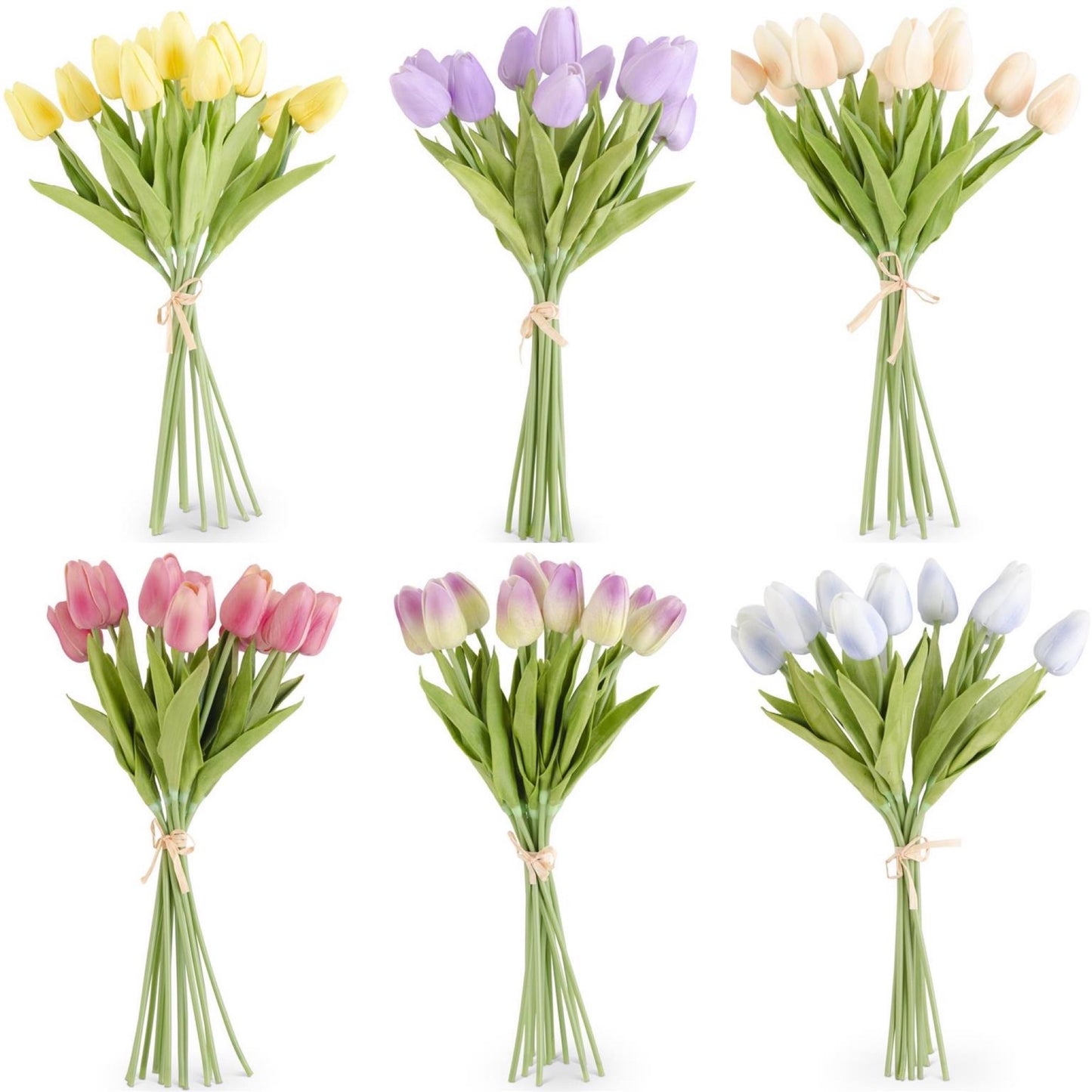 Pastel Real Touch Tulips