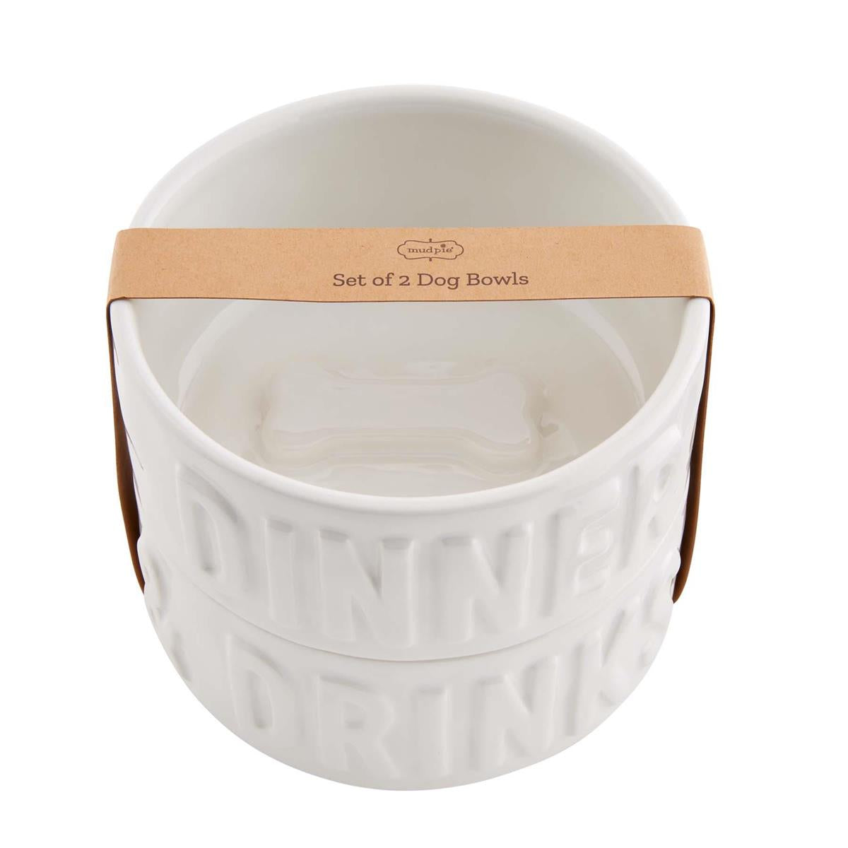 DINNER & DRINKS DOG BOWL SET