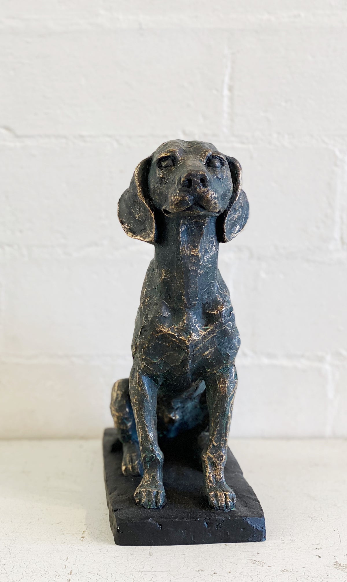Patina Dog Statue