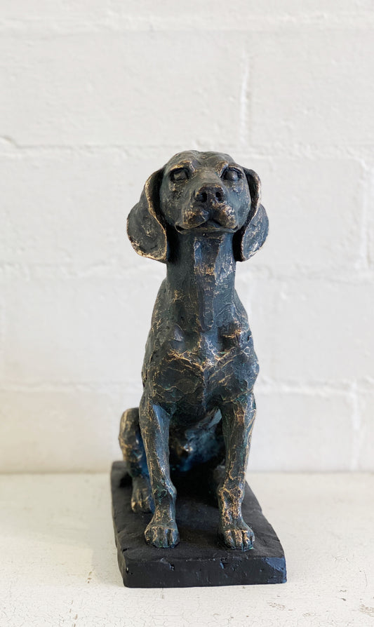 Patina Dog Statue