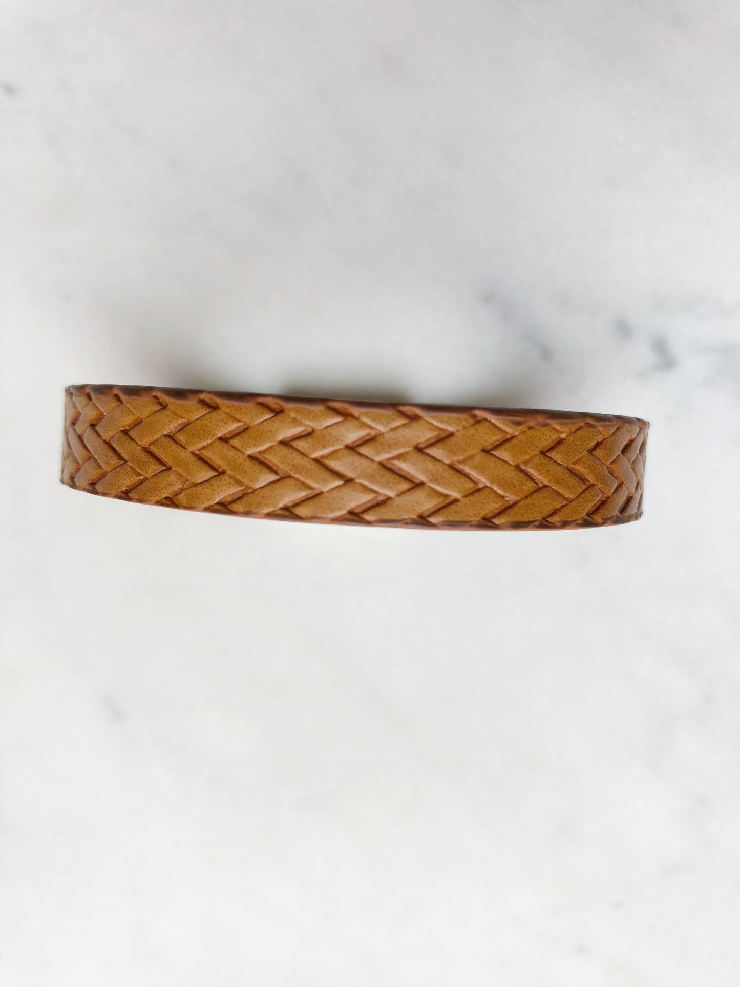 Leather Basketweave Bracelet
