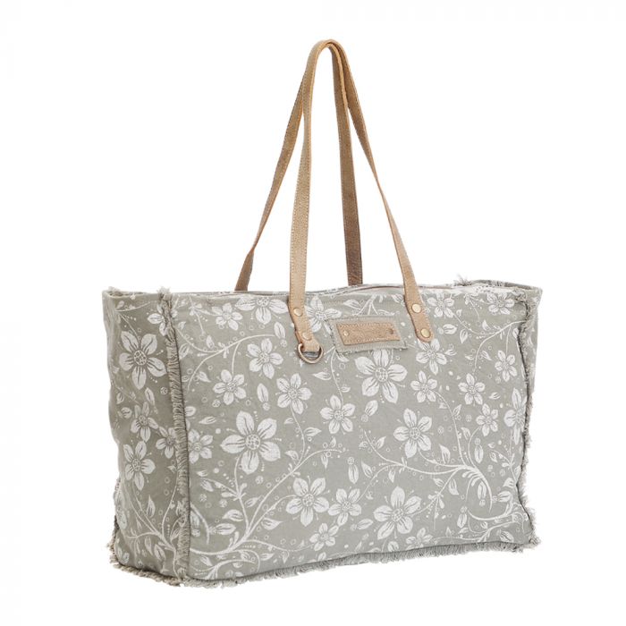 Sage Floral Weekender Bag