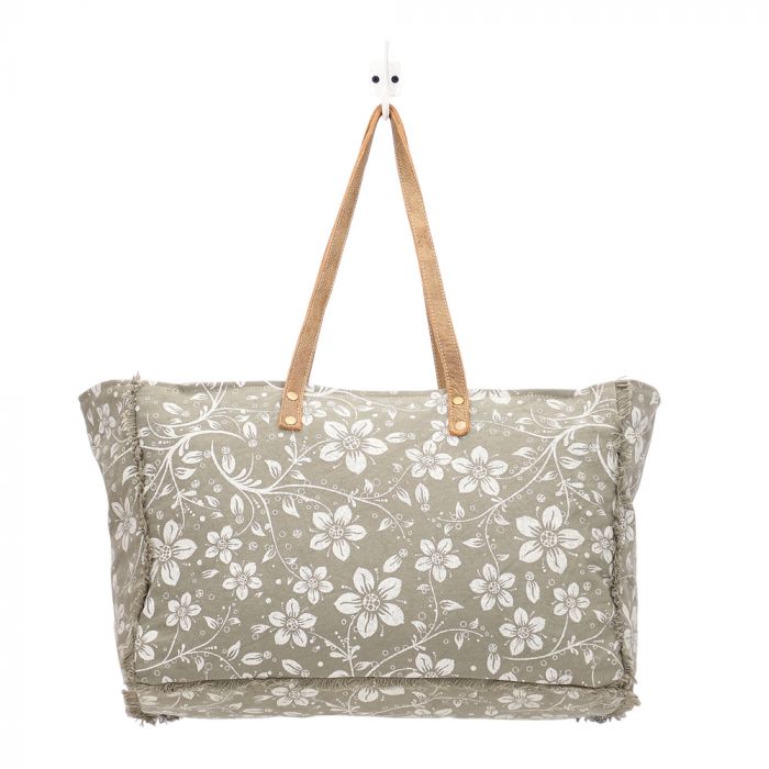 Sage Floral Weekender Bag
