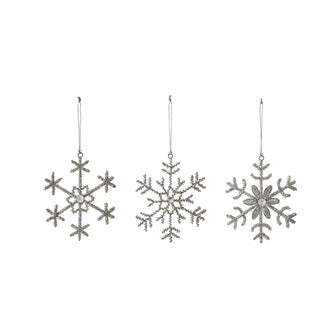 Beaded Snowflake & Jewel Ornament