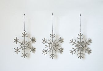 Beaded Snowflake & Jewel Ornament