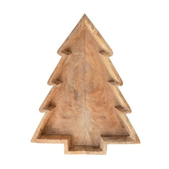 Wood Tree Shaped Tray